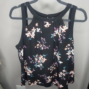 Black Flowered Tank